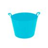 12 x SKY BLUE 42L Litre Robust Versatile Multipurpose Large Flexi Tub Plastic Toy Storage Bucket Tub Trugs Animal Feeding Tub Or Laundry Basket - Made In UK view 3