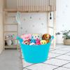 12 x SKY BLUE 42L Litre Robust Versatile Multipurpose Large Flexi Tub Plastic Toy Storage Bucket Tub Trugs Animal Feeding Tub Or Laundry Basket - Made In UK view 4