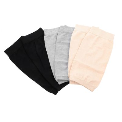 SKISUNO 3 Pairs Elastic Elbow Support Breathable Protective Sleeves for Sports Summer Use Includes Gray Black Nude for Scar Coverage