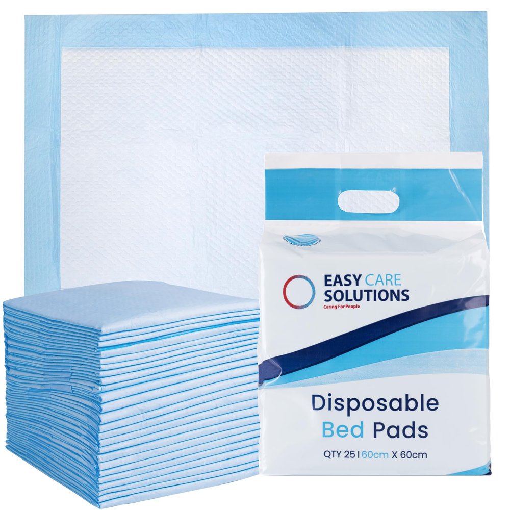 100 x Easy Care Solutions 60 x 60 cm ECO | Disposable Incontinence Bed Pads | High Absorbency Underpads, Bed Mats, Mattress Protectors, Incontinence Pads | 4 Packs of 25
