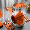 Linen-Feel Orange Paper Napkins - Decortive Cloth-Like Disposable Dinner Napkins - Soft And Absorbent Napkins for Thanksgiving, Party, Wedding, Bathroom Or Any Occasion. (Pack of 100) view 2