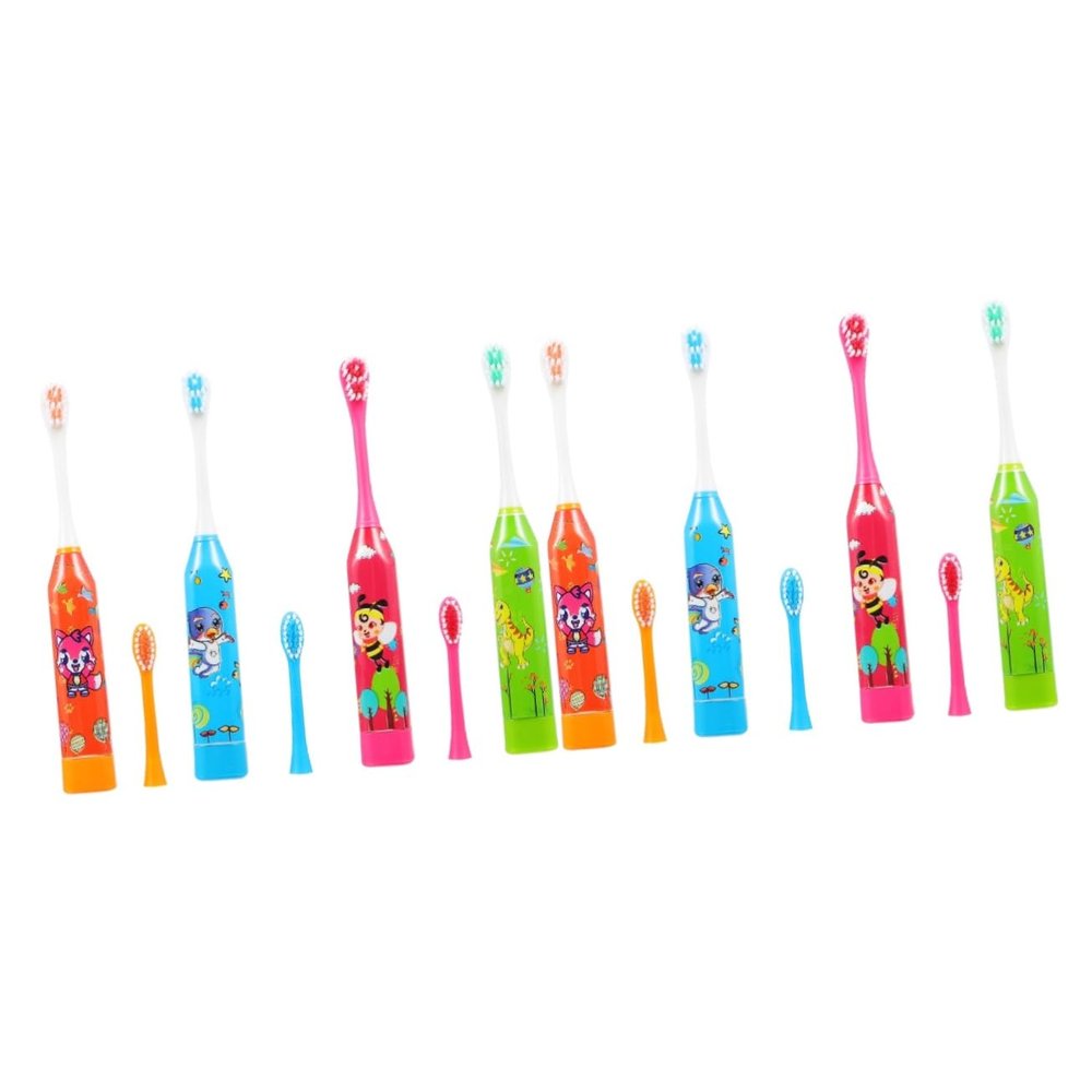 GLEAVI 8pcs Electric Toothbrush Deep Cleaning Sonic Toothbrush for Boys and Girls Intelligent Brushing Mode Lovely Design for Home Use