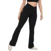 WILLBEST Womens Joggers Size 16 Black Pants Black Leggings Women Pink Ladies Pyjama Bottoms Size 16 Combat Trousers for Women UK Yoga Pants Flared Set for Yoga Running Sports Workout Cycling Ripped view 2
