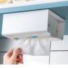 SwePer Tissue Holders Paper Towel Drawer, Kitchen, Living Room, Bathroom, Creative and Traceless Wall Mounted Upside Down Perforated Free Storage Box view 4