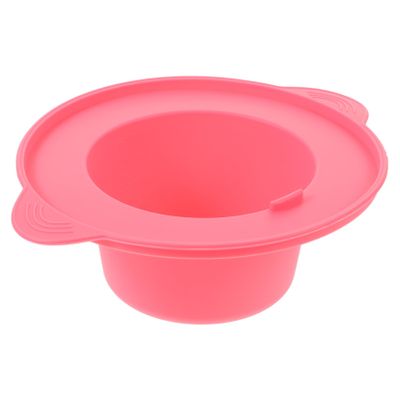 Angoily 400ml Silicone Wax Warmer Liner for Hair Removal Multi-Use Wax Melting Bowl for Beauty Treatments Pink Easy-Clean Pot