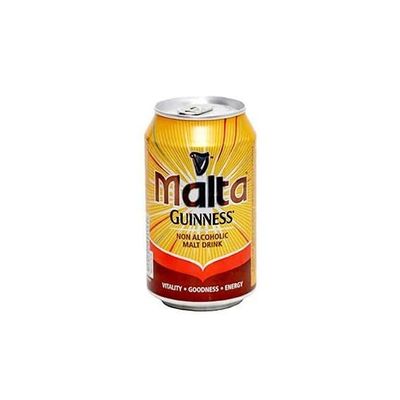 Malta Guinness Can 330ml From Nigeria - Non-Alcoholic Malt (Pack of 6)