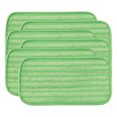 Karriter 6 Washable/Reusable Microfiber Mop Pads Compatible with Wet Jet
