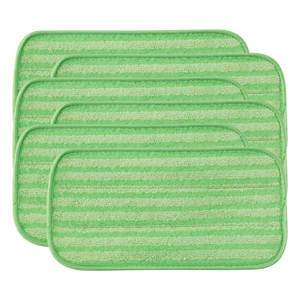 Karriter 6 Washable/Reusable Microfiber Mop Pads Compatible with Wet Jet