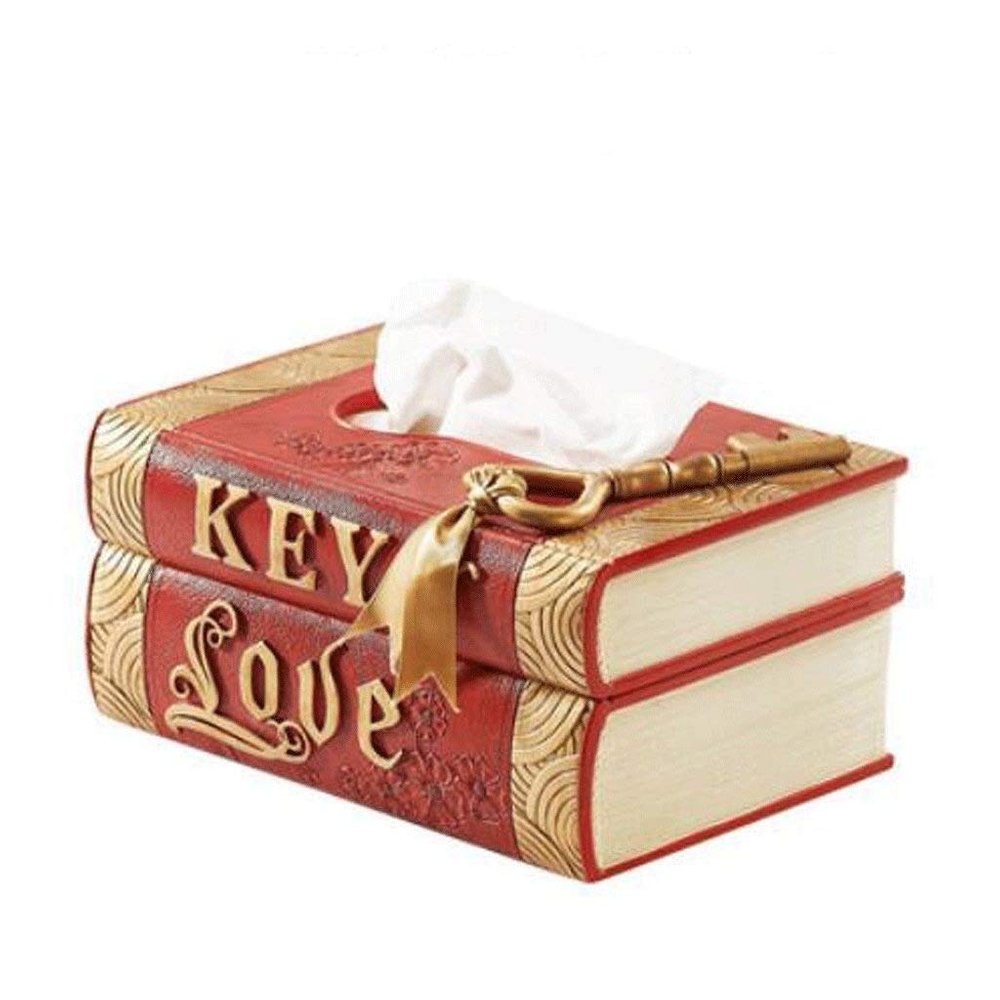 SwePer Paper Facial Tissue Box Cover Holder for Bathroom Vanity Countertops, Bedroom Dressers, Night Stands, Desks and Tables - Metal