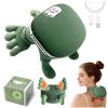 4D Neck and Shoulder Massager with Heat, Shiatsu Back Massager Hand-Shaped Kneading, 3 Modes & 2 Heat Levels, Portable Electric Massager for Neck Pain Relief, Gifts for Men Women, Green view 1