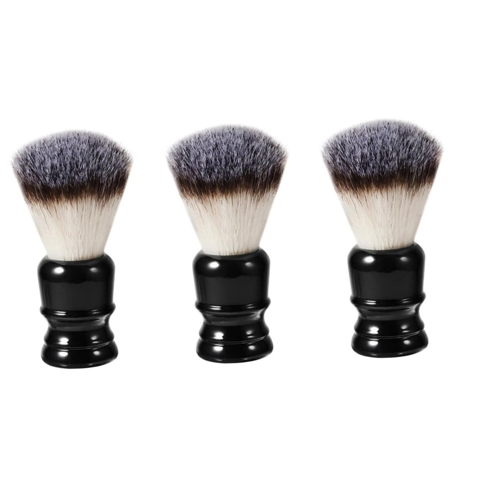 Didiseaon 3pcs Beard Brush Men Resin Handle Nylon Bristles Beard Cleaning Brush Portable Styling for Daily Use