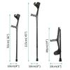 1 Pair Folding Forearm Crutches with Open Cuff, Lightweight Aluminum Elbow Crutch, Portable Walking Aid view 2