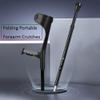 1 Pair Folding Forearm Crutches with Open Cuff, Lightweight Aluminum Elbow Crutch, Portable Walking Aid view 4