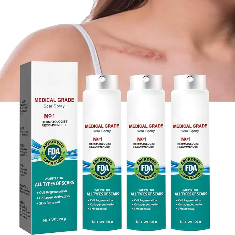 Lovilds Advanced Scar Spray, Scar Remove Advanced Scar Spray, Scar Removal Spray, Acne Scar Treatment for Face, Acne Scars and Dark Spaot Remover, for All Types of Scars (3Pcs)