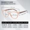 Dolarosey Reading Glasses 3 Pack Cat Eye Mixed Color Womens Clear Vision Readers Orange, Purple, Pink (1.5) view 3