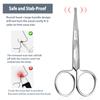 selcouth yyds Stainless Steel Nose Hair Scissors for Men Women Trimming Facial Hair Eyebrow Ear Hair view 2