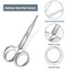 selcouth yyds Stainless Steel Nose Hair Scissors for Men Women Trimming Facial Hair Eyebrow Ear Hair view 3