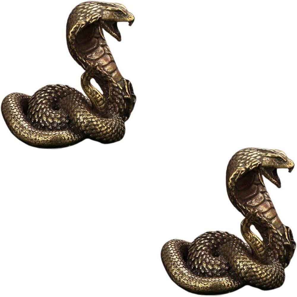 2 Pcs Pure Copper Ornaments Brass Bowl Decor Toy Good Luck Ornament Lawn Statues Rabbit Gold Snakes Creative Snake Figurine Brass Snake Statue Animal Sculpture Floor Office Lucky