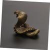 2 Pcs Pure Copper Ornaments Brass Bowl Decor Toy Good Luck Ornament Lawn Statues Rabbit Gold Snakes Creative Snake Figurine Brass Snake Statue Animal Sculpture Floor Office Lucky view 4
