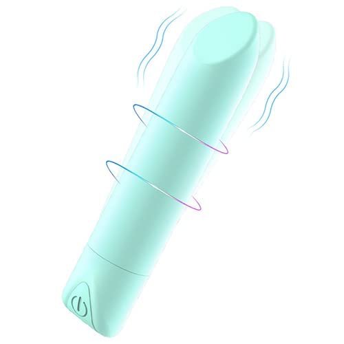 10 Modes Quiet Powerful Handheld Electric Bullet Massage Tool for Woman Sports Recovery Muscle Aches Pain Shoulder Foot Massage Relax, Handheld Mini Pocket Travel Personal Bullet Rod (Green)
