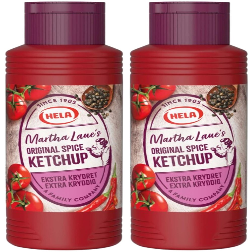 Hela Martha German Curry Ketchup Extra Spicy 300ml - Unmatched Spice Harmony for the Traditional Currywurst, Intense Spice Infusion