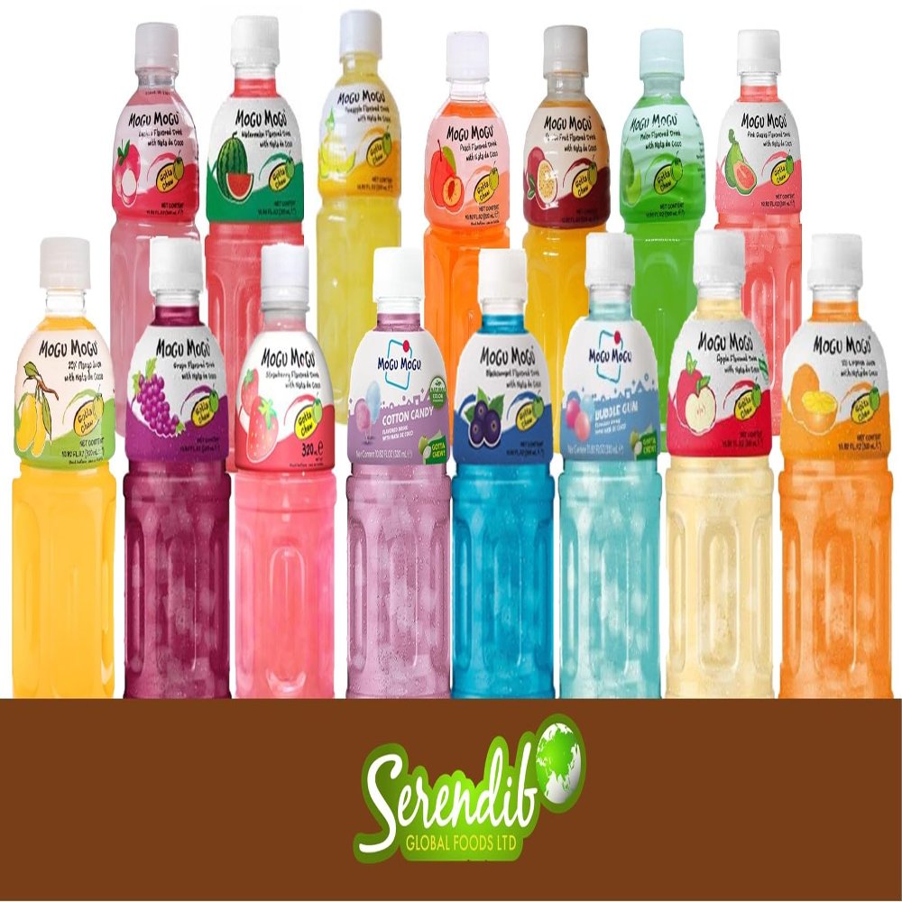Mogu Mogu 320ml Fruit Juice Variety Pack | 24 Bottles from any random 4 flavours | Refreshing and Enjoyable Experience