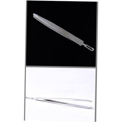 Didiseaon Stainless Steel Eyebrow Set Slanted Eyebrow Clip for Women and Men Precision Makeup Tool Silver Color