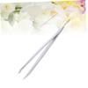 Didiseaon Stainless Steel Eyebrow Set Slanted Eyebrow Clip for Women and Men Precision Makeup Tool Silver Color view 2