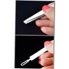 Didiseaon Stainless Steel Eyebrow Set Slanted Eyebrow Clip for Women and Men Precision Makeup Tool Silver Color view 3