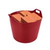 (3 x RED) - Extra Large 75L Litre Robust Versatile Multipurpose Flexi Tub Flexible Plastic Storage Container, Toy Bucket, Laundry Basket, Horse Feeding Tub. view 2