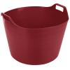 (3 x RED) - Extra Large 75L Litre Robust Versatile Multipurpose Flexi Tub Flexible Plastic Storage Container, Toy Bucket, Laundry Basket, Horse Feeding Tub. view 3