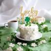Lucky in Love Cake Topper for St Patrick's Day Party Decorations, St. Patrick's Day Baby Shower Cake Decorations, Bridal Shower, Engagement, Wedding, Anniversary Party Decorations Gold Glitter view 4