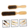 Mipcase 2pcs Men Hair Beard Cleaning Styling Brush Detangling Barber Brush for Men Gentle Bristles Salon Quality view 2