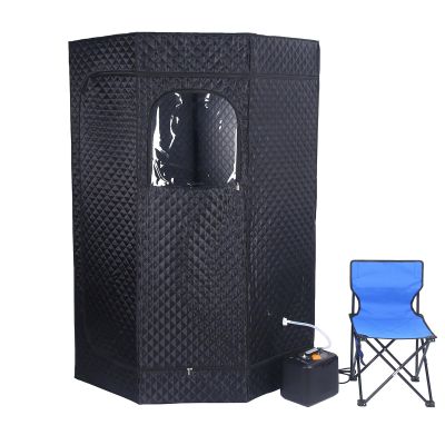 BYERZ Home Portable Sauna Tent, Personal Steam Sauna Room, Pentagon Sauna Box with 3l Steam Machine and Foldable Chair, Indoor/outdoor Sauna Steam Room, Relax Anywhere