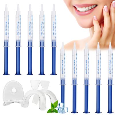 LINXINS Teeth Whitening Kit,Teeth Whitening Kit with LED Light 10pcs 3ml 44% Whitening Gels with LED Light 2PCS Mouth Trays Remove Stains Quickly - Safe & Effective
