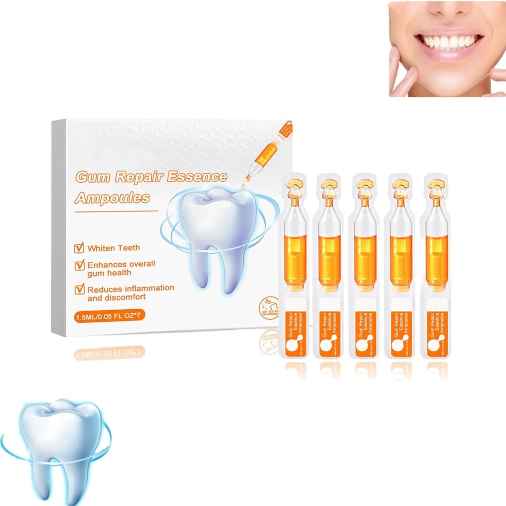 AFGQIANG Gum Repair Ampoules, Oral and Gingival Care Essence for Removing Tartar (7 x 1.5ml)