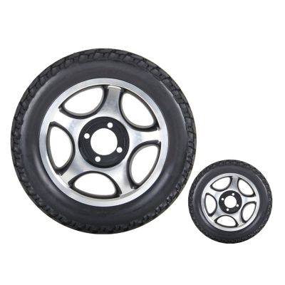 12x2 PU Inflatable/Solid Non-Slip Replacement Wheelchair Rear Wheels Assembly for Most Electric Wheelchairs with Aluminum Rim (1 Pair) (Size : 12x2B)