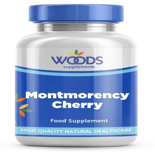 Montmorency Cherry (120 Capsules) from Woods Supplements | 435mg Montmorency Extract per Capsule | Source of Vitamins A & C | Bursting with Antioxidants | Suitable for Vegetarians & Vegans