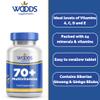 Woods Supplements - Multi Vitamin Tablets for Men & Women (180x). Combination of Multivitamins & Essential Minerals. Supply of Vitamin A,c, D & E. Immune System Booster Adult Multivitamin Over 70s view 4