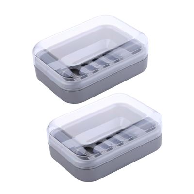 JOINPAYA 2pcs Soap Box Soap Storage Case Lid for Bathroom for Home Hotel Made of Material