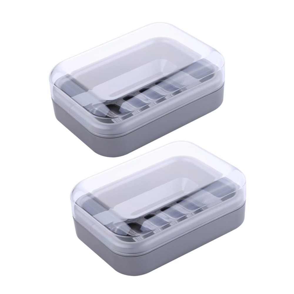 JOINPAYA 2pcs Soap Box Soap Storage Case Lid for Bathroom for Home Hotel Made of Material