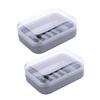 JOINPAYA 2pcs Soap Box Soap Storage Case Lid for Bathroom for Home Hotel Made of Material view 1