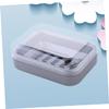 JOINPAYA 2pcs Soap Box Soap Storage Case Lid for Bathroom for Home Hotel Made of Material view 3