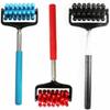 1x Random Telescopic Back Massager, 20cm Wear Resistant Stainless Steel Pole Massage Stick, Adjustable Rubber Handle Flexible Back Roller, Body Massager Gifts view 1