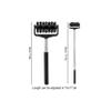 1x Random Telescopic Back Massager, 20cm Wear Resistant Stainless Steel Pole Massage Stick, Adjustable Rubber Handle Flexible Back Roller, Body Massager Gifts view 3