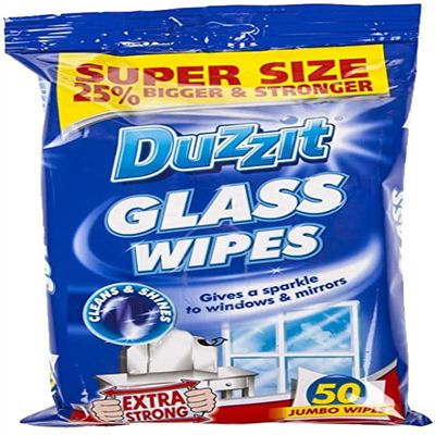 50pk Glass Wipes - Wipes, Multi Task Wipes, Cleaning Wipes - Multi Task Cleaning Wipes for Quick and Efficient Glass Cleaning at Your Fingertips"
