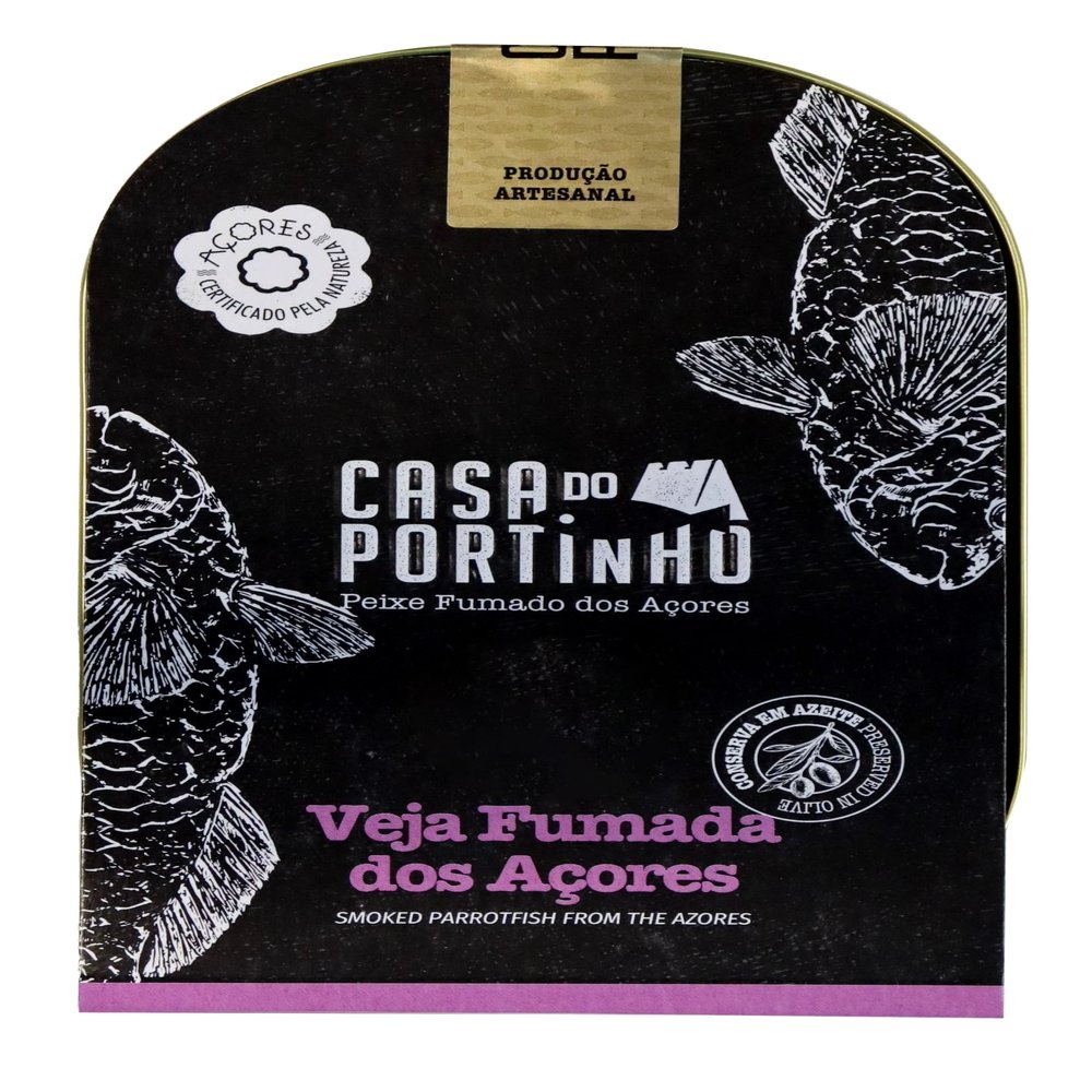FreshCart Basics Casa do Portinho - Gourmet Canned Azorean Cold Smoked Parrotfish fillet (Sparisoma cretense) in Olive Oil - 219gr (Pack of 3 cans)