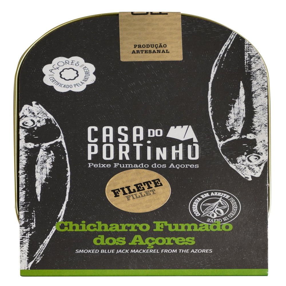 Casa do Portinho - Gourmet Canned Azorean Cold Smoked Blue Jack Mackerel (Trachurus picturatus) - 219gr (Pack of 3 cans)