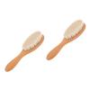 Didiseaon 2pcs Dense Wool Beard Brush Curved Handle for Mustache Styling for Men Face Cleaning Routine at Home Barber Shop view 1