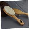 Didiseaon 2pcs Dense Wool Beard Brush Curved Handle for Mustache Styling for Men Face Cleaning Routine at Home Barber Shop view 2